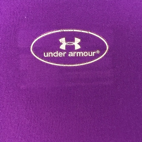 Under Armour Short Sleeve Tee Shirt V Neck Purple Size Medium - Picture 4 of 6